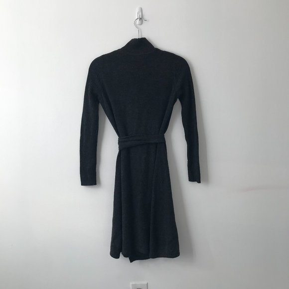 Diane Von Furstenberg Charcoal Wrap Dress - Picture 6 of 8